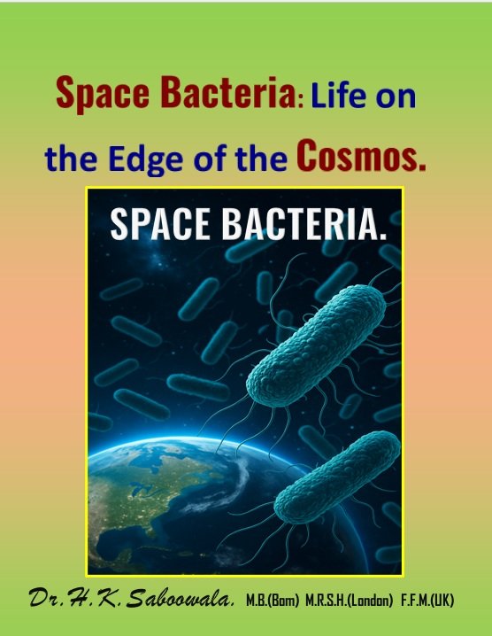 Illustration of space bacteria surviving cosmic radiation