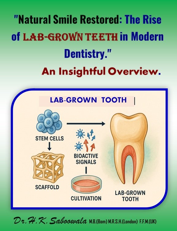 Lab-grown teeth illustration showing dental regeneration
