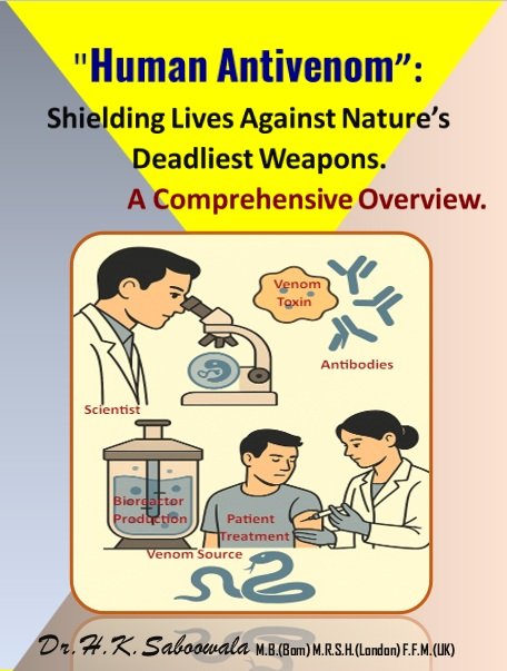 Human antivenom illustration showing venom treatment science