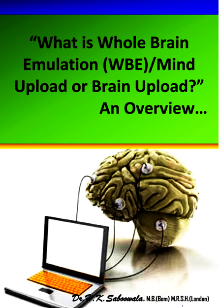 Illustration showing whole brain emulation and mind uploading concept