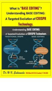 Base editing illustration showing DNA correction