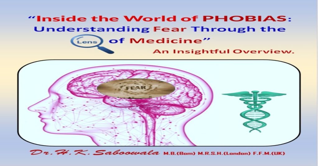 Medical illustration showing brain regions involved in fear and phobias