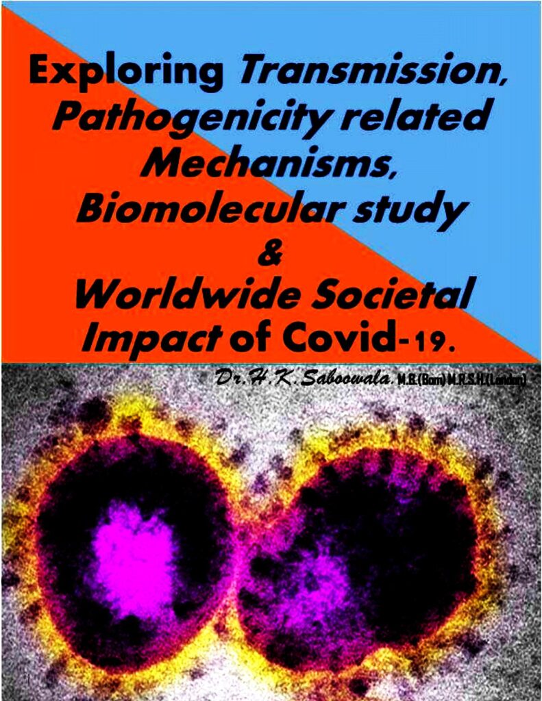 book cover illustrating covid-19 pathogenic mechanisms and transmission insights