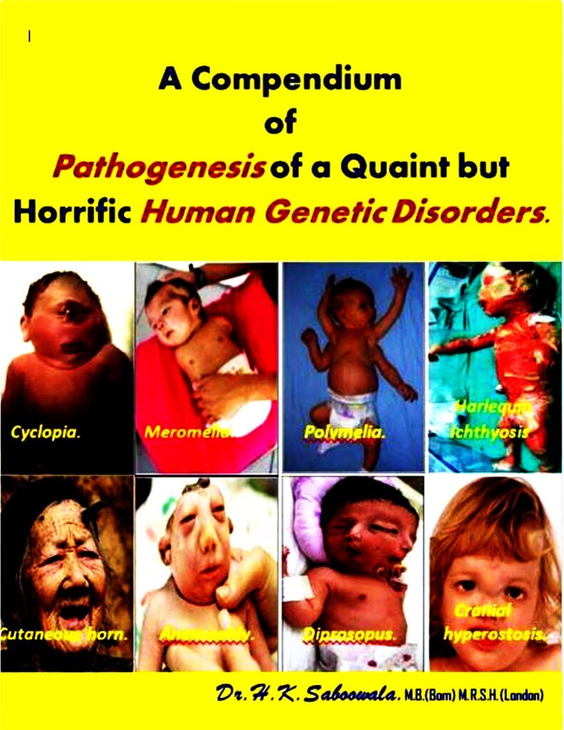 Genetic disorder pathogenesis overview showing multiple rare human developmental anomalies