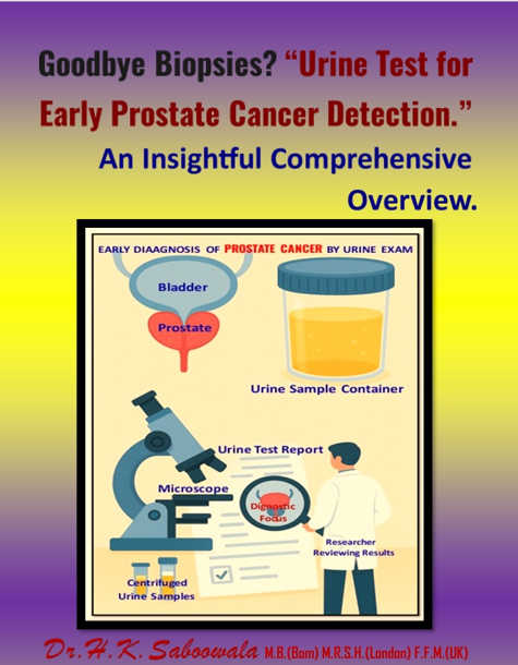 Front cover of urinary biomarker based early prostate cancer detection book showing non-invasive diagnostic urine testing and molecular biomarker analysis